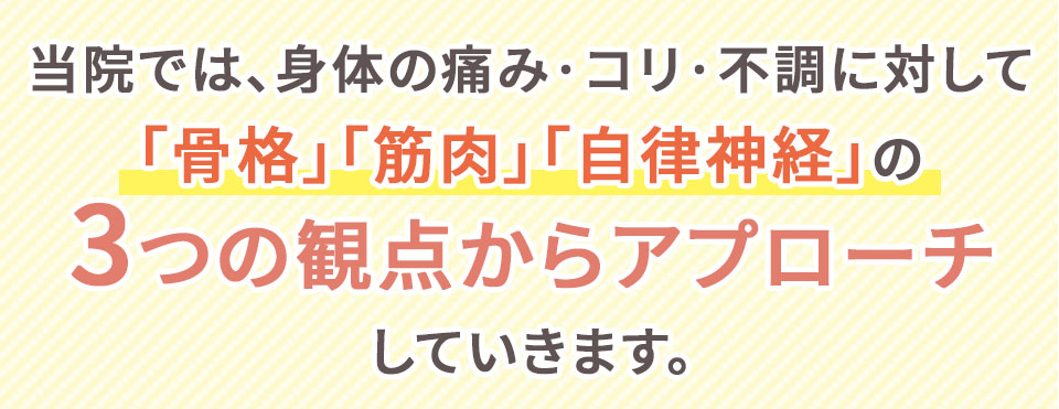 ３つの観点からアプローチ